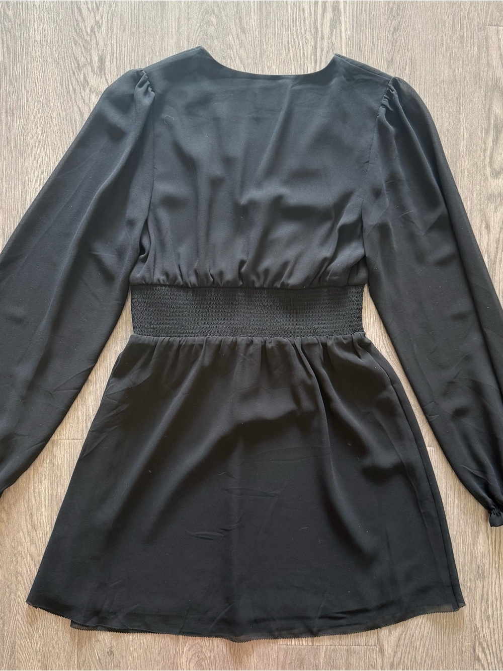 Wilfred Black Long-Sleeve V-Neck Dress - Picture 3 of 3